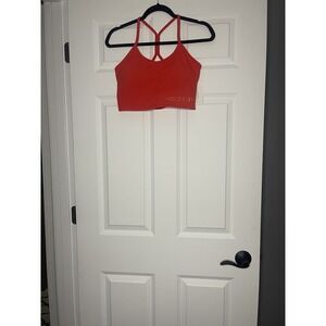 Gold elite Athletic Workout Sports Bra large red Intimates NWT